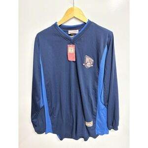 NEW Mens Mitchell & Ness‎ Size XL NEW JERSEY NETS Long Sleeve NBA Basketball